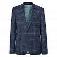 Navy Check Donegal Tweed Classic Fit Jacket
